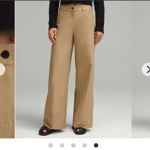 Lululemon City Sleek Utilitech Extra-Wide-Leg Pant *Regular Size 26 Filbert Tan